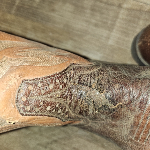 Ostrich Skin cowboy boots - Picture 3 of 4